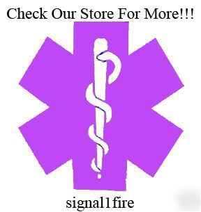 Sticker helmet vehicle star of life purple 4