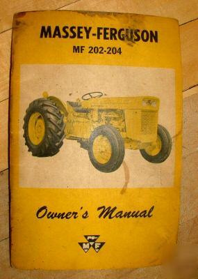 Old 62' massey ferguson mf 202-204 tractor owner manual