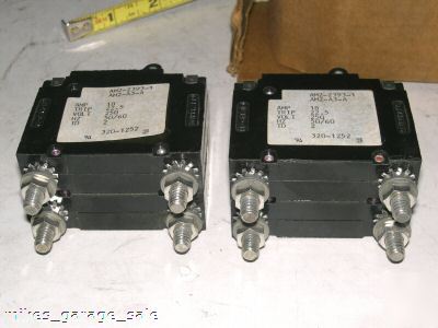 18 amp circuit breakers 2 pc lot nos obo