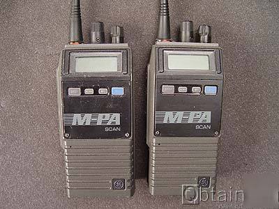 2 ea ge ericsson m-pa edacs scan uhf portable mpa