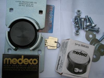  2 medeco M3 high security round padlock & hasp