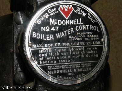 Mcdonnell no 47 boiler water control & no 2 switch 