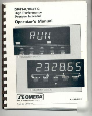 Omega DP41-v DP41-c owners manual