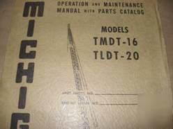 Parts catalog for michigan tmdt-16, tldt-20 crane