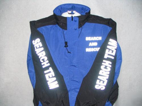 Reflective search and rescue jacket, 3 system, blue, 2X