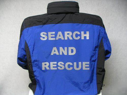 Reflective search and rescue jacket, 3 system, blue, 2X