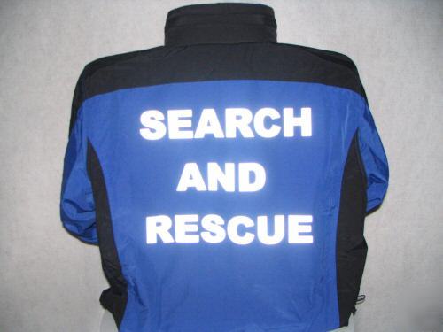 Reflective search and rescue jacket, 3 system, blue, 2X