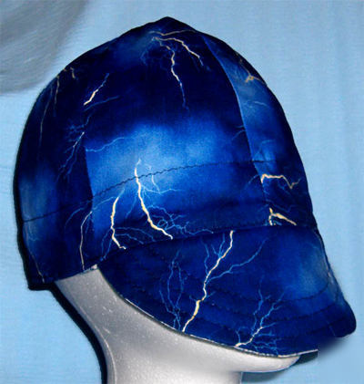 Welding cap hat lightening bolt reversible size 7 3/8