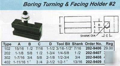 #2 turning & facing tool holder up to 12