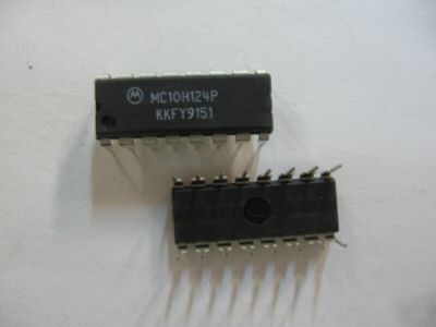 25PCS p/n MC10H124P ; ic xlator quad ttl-mecl 16DIP