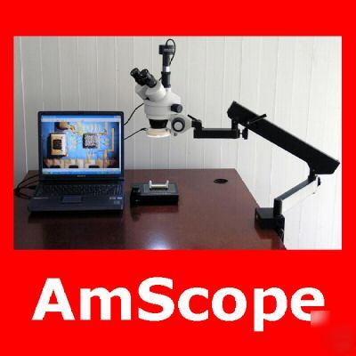 3.5-90X articulating stereo zoom microscope +image sys 