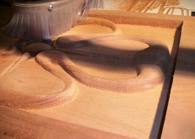 Cnc router cuts this circle in wood or plastic