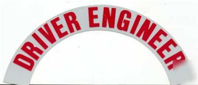 Fire helmet crescent decals driver engineer red