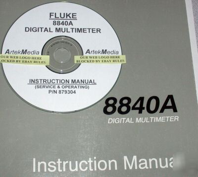 Fluke 8840A instruction (service & operating) manual