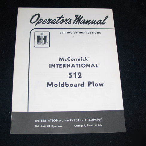 Ih intl harvester mccormick no 512 moldboard plow