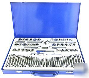 New 74 pcs tap and die set sae + metric sizes with case 