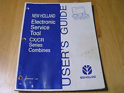 New holland cr cx service tool operators manual combine