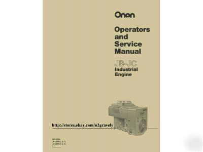 Onan jb-jc service manual 69 pages 