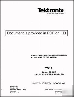 Tek tektronix 7S14 service & operation manual