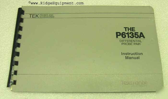 Tektronix P6135A differential probe pair manual