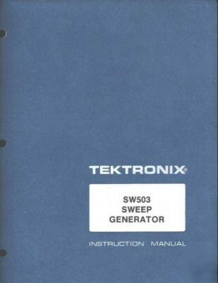 Tek tektronix SW503 sw 503 op & sv paper reprint manual