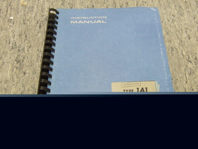 Tektronix type 1A1 plug-in instruction manual