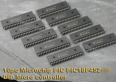10PC microchip pic PIC18F452 -i/p dip micro controller