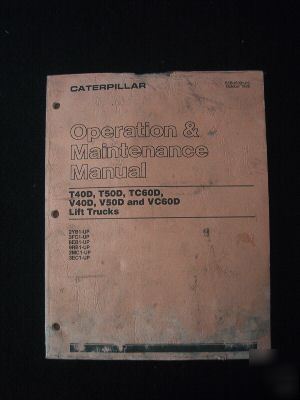 Caterpillar maintenance & operator's manual