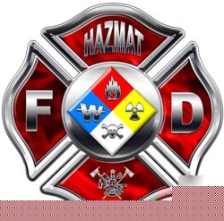 Firefighter hazmat decal reflective 6