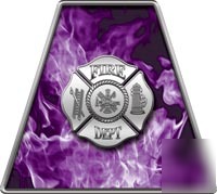 Firefighter helmet reflective tetrahedrons FF63 purple