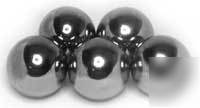 Five 25MM dia. chrome steel bearing balls