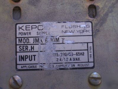 Kepco variable power supply jmk 6010 0-6V 0-10A