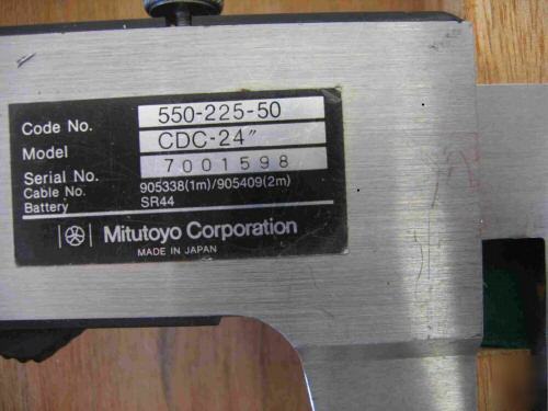 Mitutoyo cdc-24 (550-225-50) digital caliper, 24