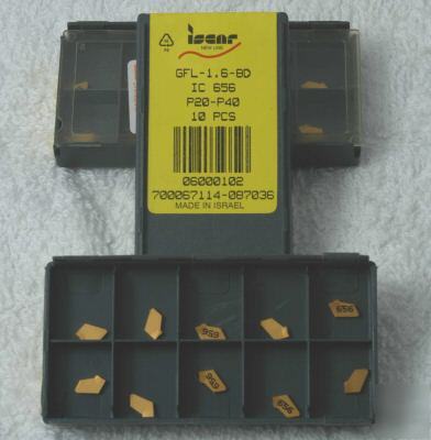 New iscar gfl 1.6-8D ic 656 carbide inserts 10PC bx