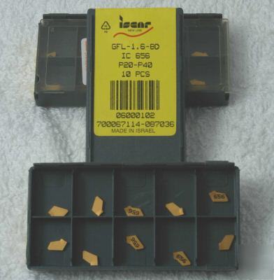 New iscar gfl 1.6-8D ic 656 carbide inserts 10PC bx