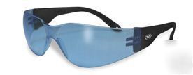 Rider blue lens & arms global vision safety glasses