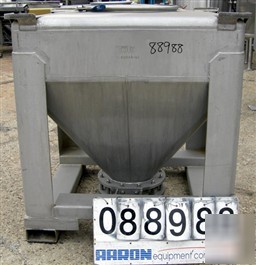 Used: tote systems tote bin, 35 cubic feet, 304 stainle