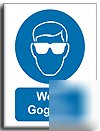 Wear goggles sign-adh.vinyl-300X400MM(ma-025-am)