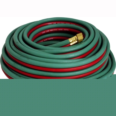 Welding hose 50'with brass coupler/shank.