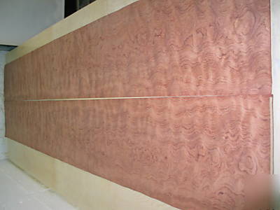 Wide waterfall bubinga veneer 68 sq. ft. lot 3115