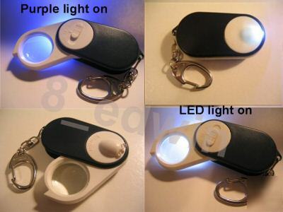Foldaway 10 x magn loupe with led & purple (uv) light