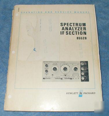 Hp - agilent 8552B original service - operating manual