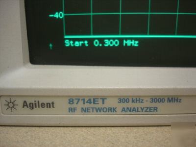 Hp agilent 8714ET rf 3GHZ network analyzer w/ opt 100 