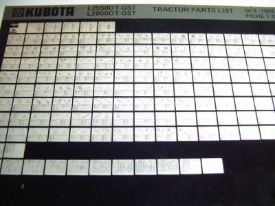Kubota L2550-gst L2850DT-gst tractor catalog microfiche