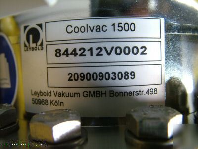Leybold coolvac 1500SL semiline cryopump