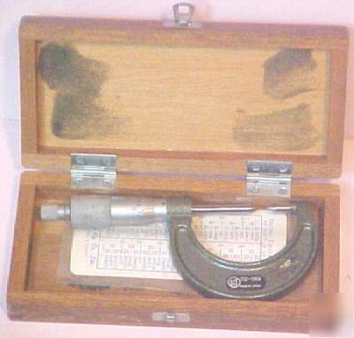 Mitutoyo 112-369 with original wooden box decimal chart