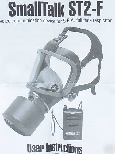 New talking - scott/sea full face respirator w/filter - -
