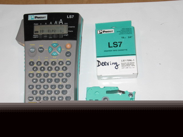 Panduit label maker printer LS7 + 2 cassettes labeler