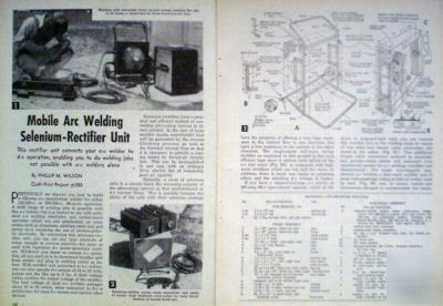 Plans 4 a mobile arc welding selenium rectifier unit