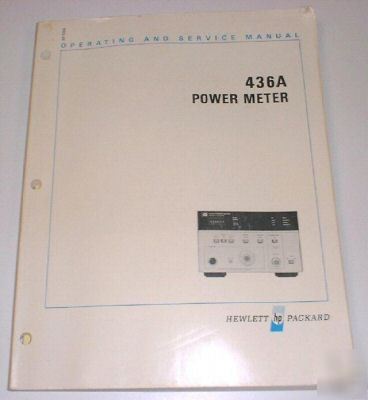 Hp 436A power meter op/svc manual